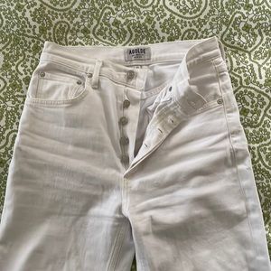 Agolde white denim jeans